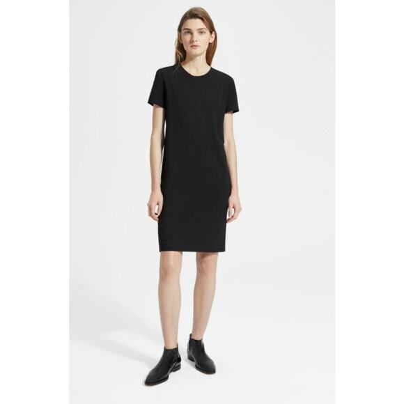 Theory Continuous Tee Dress in Cotton-Modal Black Size Medium - Picture 1 of 5